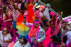 Pride Canal Parade Held In Amsterdam.