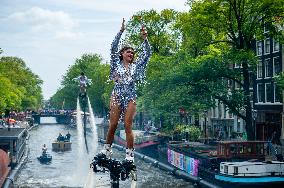 Pride Canal Parade Held In Amsterdam.