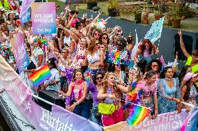 Pride Canal Parade Held In Amsterdam.