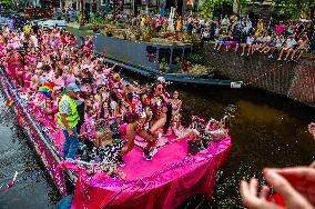 Pride Canal Parade Held In Amsterdam.