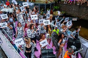 Pride Canal Parade Held In Amsterdam.