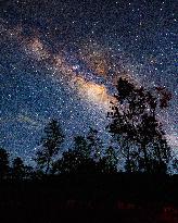 Milky Way Seen Over The Light-polluted City Of Badulla