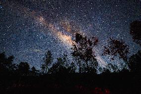 Milky Way Seen Over The Light-polluted City Of Badulla