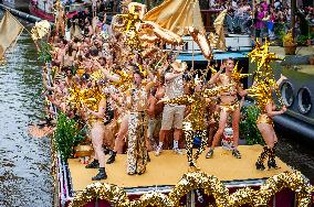 Pride Canal Parade Held In Amsterdam.