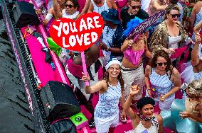 Pride Canal Parade Held In Amsterdam.