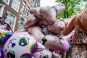 Pride Canal Parade Held In Amsterdam.