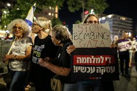 Rally for Hostage Release Near Israeli Prime Minister's Residence, Jerusalem