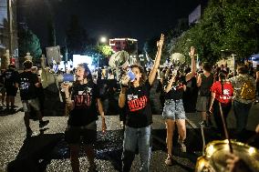 Rally for Hostage Release Near Israeli Prime Minister's Residence, Jerusalem