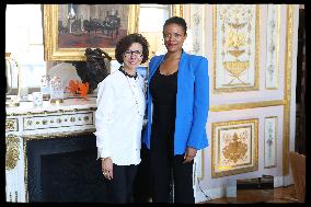 Rachida Dati receives French Mezzo Soprano singer Axelle Saint Cirel - Paris