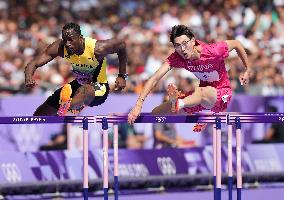 (PARIS2024) FRANCE-PARIS-OLY-ATHLETICS-110M HURDLES-MEN