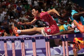 (PARIS2024) FRANCE-PARIS-OLY-ATHLETICS-110M HURDLES-MEN