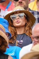 Paris 2024 - Eva Mendes and Ryan Gosling at Equestrian at Chateau de Versailles