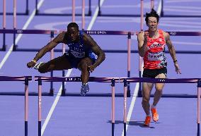 (PARIS2024) FRANCE-PARIS-OLY-ATHLETICS-110M HURDLES-MEN