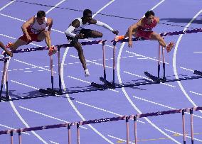 (PARIS2024) FRANCE-PARIS-OLY-ATHLETICS-110M HURDLES-MEN