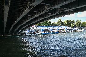 Paris 2024 - Illustration View Of The Seine By Boat