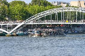 Paris 2024 - Illustration View Of The Seine By Boat