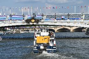 Paris 2024 - Illustration View Of The Seine By Boat