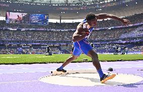 Paris 2024 - Makenson Gletty of France competes during the men's decathlon