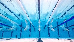 Paris 2024 - French Olympic Champion Leon Marchand Underwater views