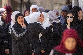 Funeral of Palestinian paramedic to wounds by Israeli attack - West Bank