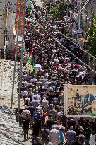 Funeral of Palestinian paramedic to wounds by Israeli attack - West Bank