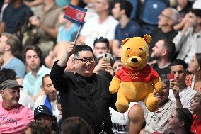 Paris 2024 - North Korean leader lookalike in the stands at Table Tennis Olympic Game in Paris