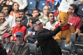 Paris 2024 - North Korean leader lookalike in the stands at Table Tennis Olympic Game in Paris