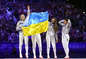 Paris 2024 - Ukraine won Gold at women's sabre team of fencing