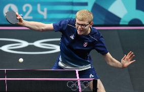 Paris 2024 - Felix Lebrun of France won men's singles bronze medal match