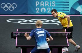 Paris 2024 - Felix Lebrun of France won men's singles bronze medal match