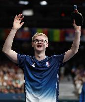 Paris 2024 - Felix Lebrun of France won men's singles bronze medal match
