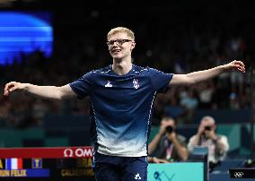 Paris 2024 - Felix Lebrun of France won men's singles bronze medal match