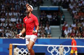 Paris 2024 - Novak Djokovic of Serbia won men's singles gold medal match