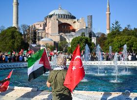 Rally In Support Of Palestine - Istanbul