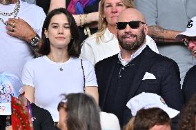 Paris 2024 - John Travolta And Ella Blue Travolta At Tennis Final