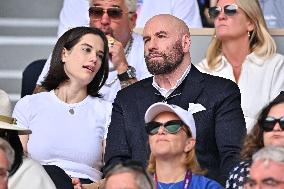 Paris 2024 - John Travolta And Ella Blue Travolta At Tennis Final