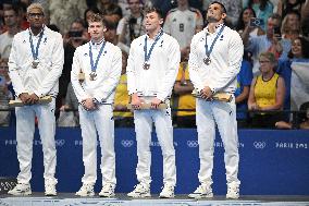 Paris 2024 - 4x100 Medley Relay - Team France Wins Bronze