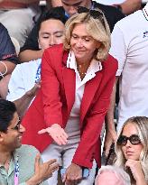 Paris 2024 - Tennis - Valerie Precresse In The Stands