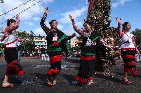 Nepal Celebrating Bhoto Jatra Of Rato Machindranath Chariot Festival.