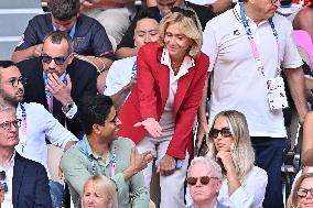 Paris 2024 - Tennis - Valerie Precresse In The Stands