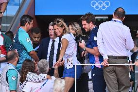 Paris 2024 - Tennis - Amelie Mauresmo In The Stands