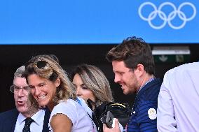 Paris 2024 - Tennis - Amelie Mauresmo In The Stands