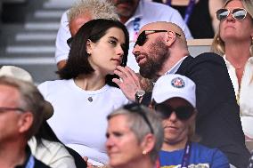 Paris 2024 - Tennis - John Travolta and Daughter In The Stands