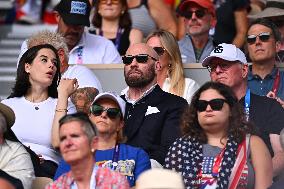 Paris 2024 - Tennis - John Travolta and Daughter In The Stands