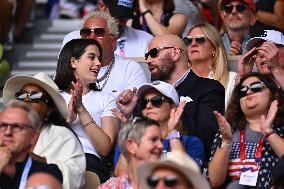 Paris 2024 - Tennis - John Travolta and Daughter In The Stands