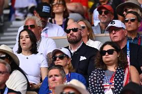 Paris 2024 - Tennis - John Travolta and Daughter In The Stands