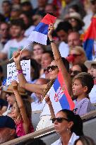 Paris 2024 - Tennis - Novak Djokovic Family Cheering In The Stands