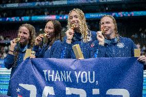 Paris 2024 - US Team women's 4x100m medley relay swimming