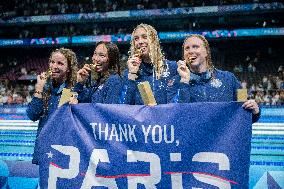 Paris 2024 - US Team women's 4x100m medley relay swimming