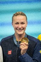 Paris 2024 - Gold medallist Sweden's Sarah Sjoestroem  women's 50m freestyle swimming